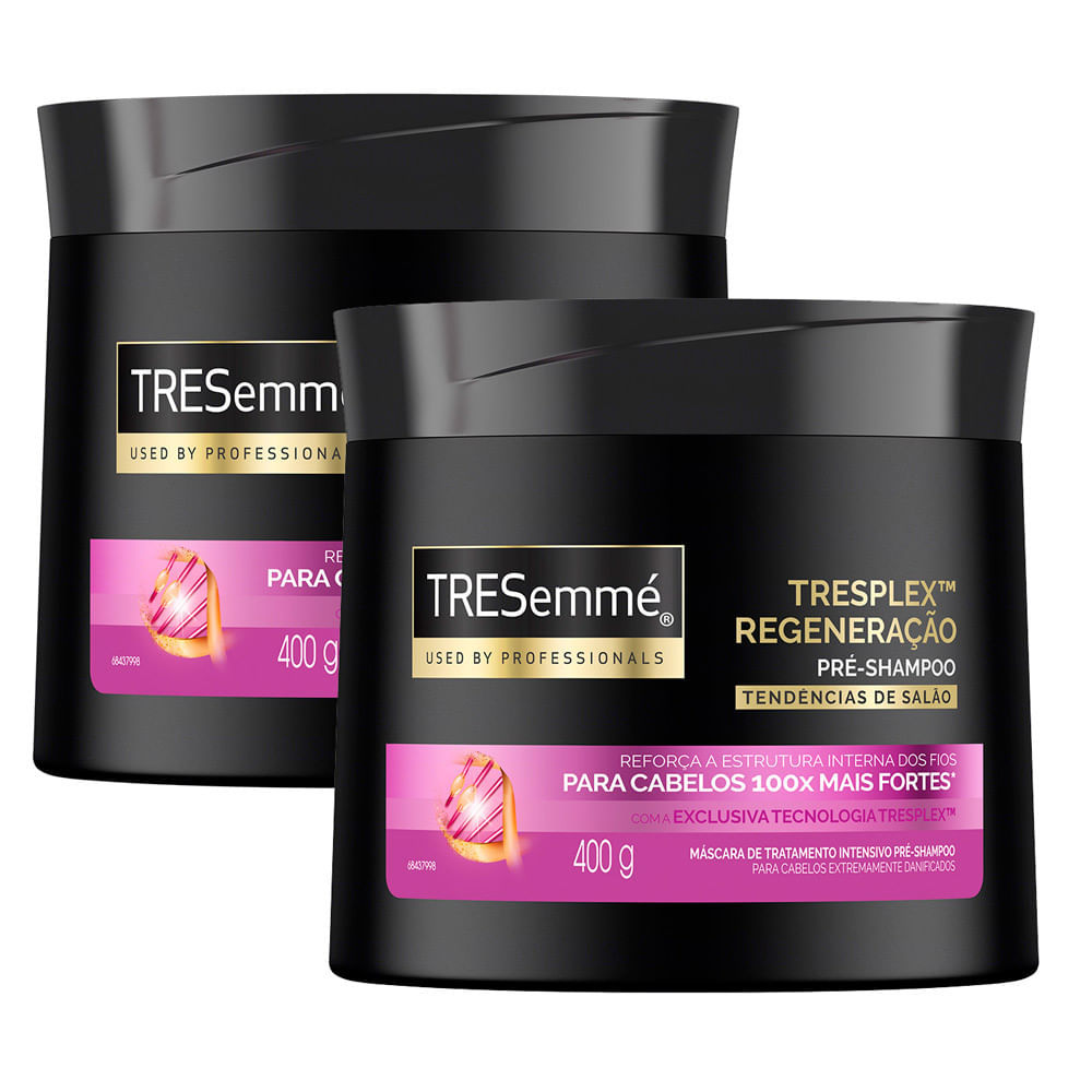 Kit 2 Máscara de Tratamento TRESemmé Regeneração TRESplex 400g em Oferta na Shopee