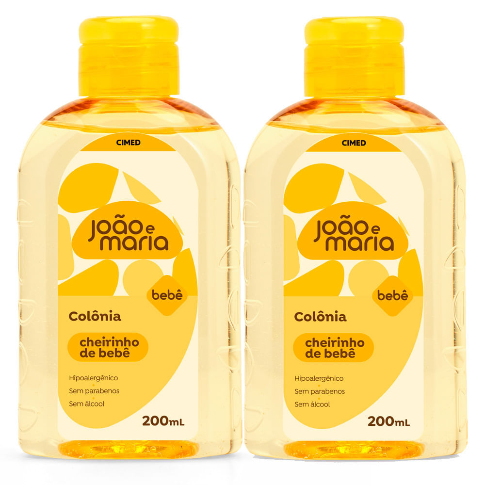 Kit 2 Colônia João e Maria Bebê Cheirinho de Bebê 200ml em Oferta na Shopee