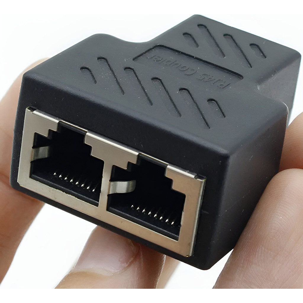 Adaptador Duplicador P/ Cabo De Rede Entradas Rj45 Fêmea 1x2