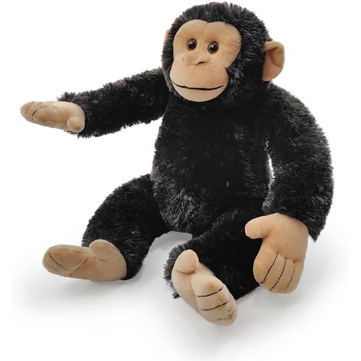 Bicho De Pelúcia De Chimpanzé Realista De 25 Cm Macaco Selvagem Zoológico Macio Gorila Boneca Abraçando Brinquedo Para M
