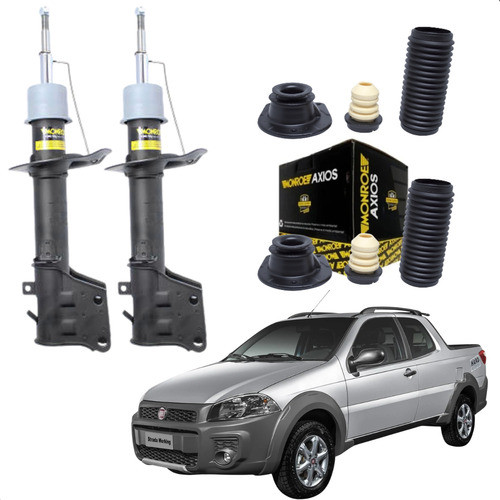 Amortecedor Dianteiro Strada 2001 Até 2020 palio siena 2000/2016 2001 2002 2003 2004 2005 2006 original Monroe+kit Axios em Oferta na Shopee
