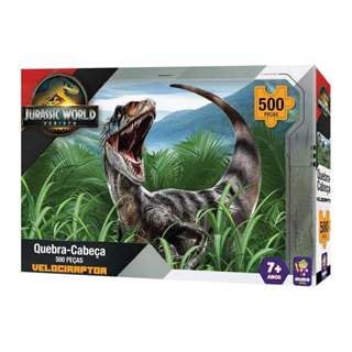Quebra-cabeça 500 peças Velociraptor Jurassic World Rebirth Mimo Toys - 2099 em Oferta na Shopee