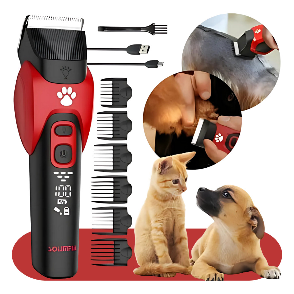 Máquina de Tosar Pelos Pets Profissional Recarregável Sem Fio Bivolt Elétrica Silenciosa Tosa em Oferta na Shopee