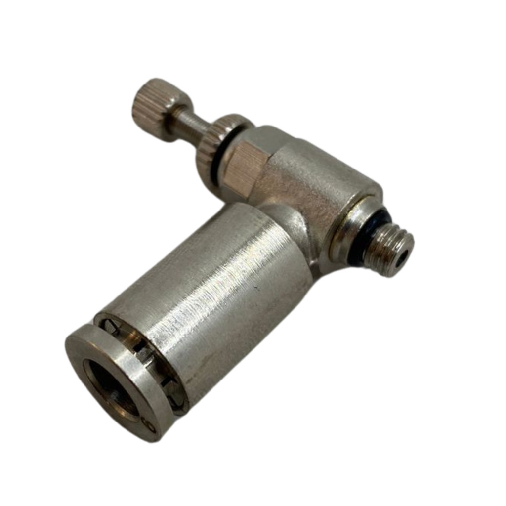 Regulador De Fluxo Rosca M5 Tubo 4mm Pneumático Metal