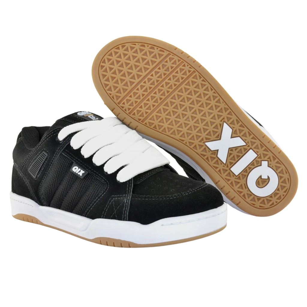 Tenis Qix Square Suede Preto+Branco Original-3198