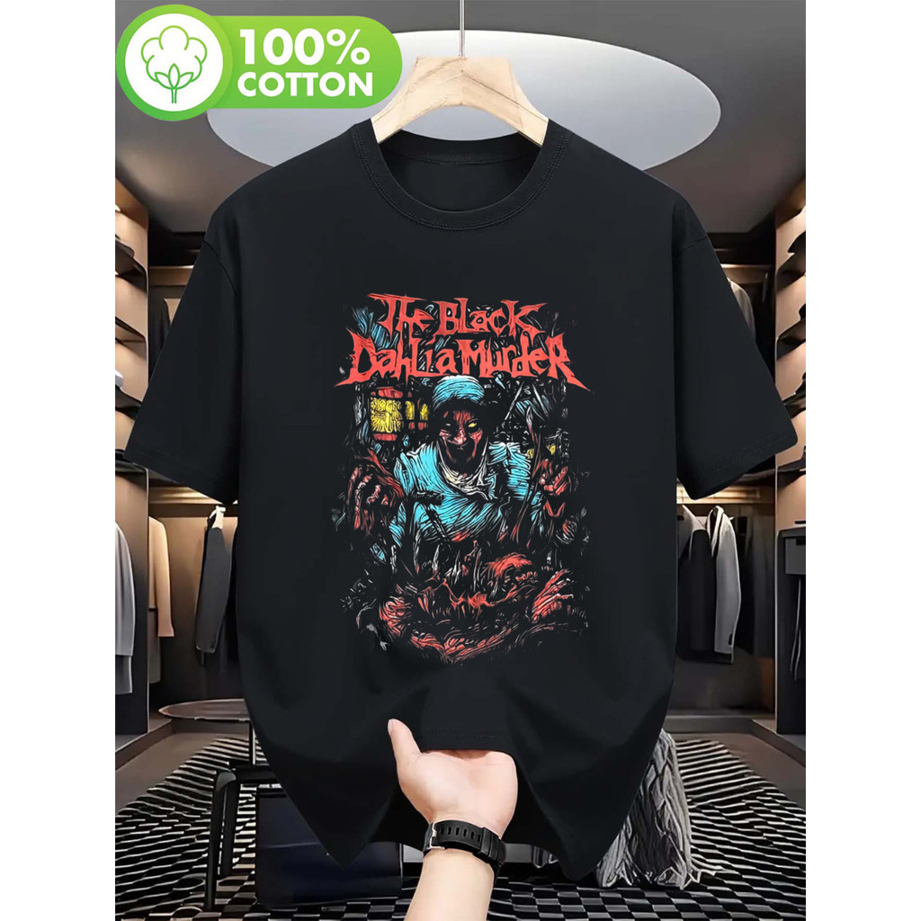 Camiseta Masculina The Black Dahlia Murder Horror Metal Estampada Confortável Estilosa Divertida Concertos