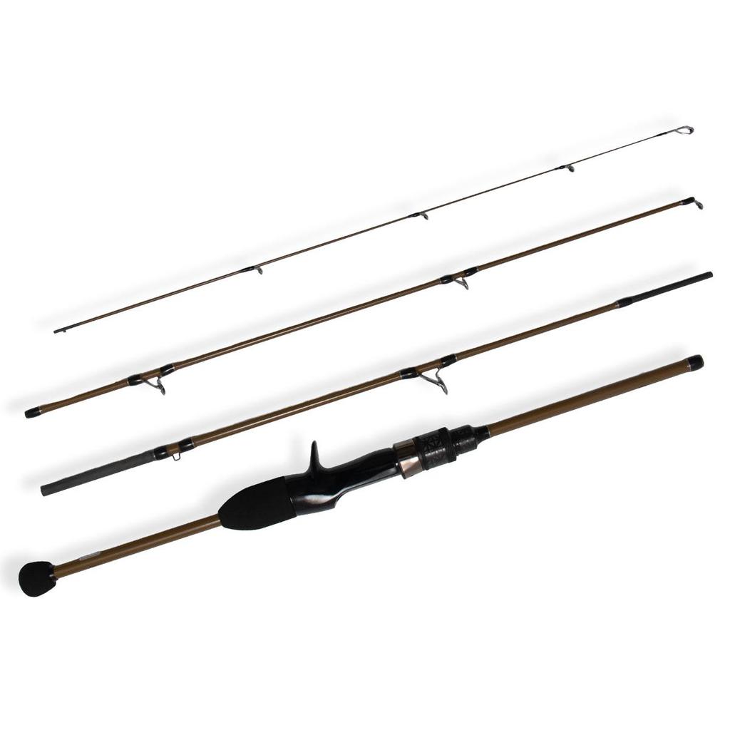 Vara Para Carretilha Trout Master Carbono Toray Com Duas Ponteiras 1,68m PE 0.2/0.5 4 Partes - Tacom