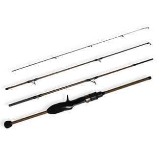 Vara Para Carretilha Trout Master Carbono Toray Com Duas Ponteiras 1,68m PE 0.2/0.5 4 Partes - Tacom