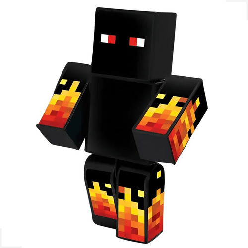 Boneco Athos Mine craft Original 25 cm Youtuber Gamer Skins Articulado Com 3 Chaveiros Ferramenta