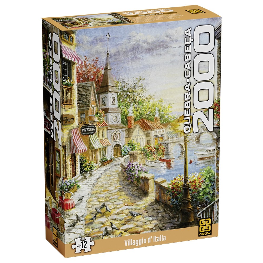 QUEBRA CABEÇA VILLAGGIO D'ITALIA 2000 PEÇAS GROW PUZZLE PAISAGEM PONTO TURÍSTICO ITÁLIA EUROPA RUAS em Oferta na Shopee