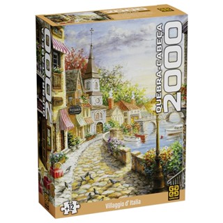 QUEBRA CABEÇA VILLAGGIO D'ITALIA 2000 PEÇAS GROW PUZZLE PAISAGEM PONTO TURÍSTICO ITÁLIA EUROPA RUAS em Oferta na Shopee