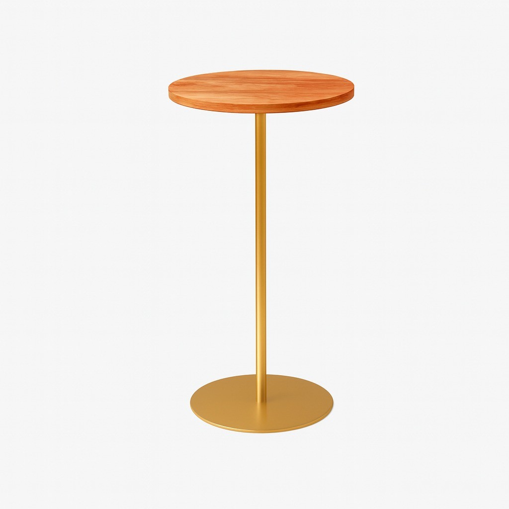 Mesa Luna Dourada Laminado Madeira Cinamomo