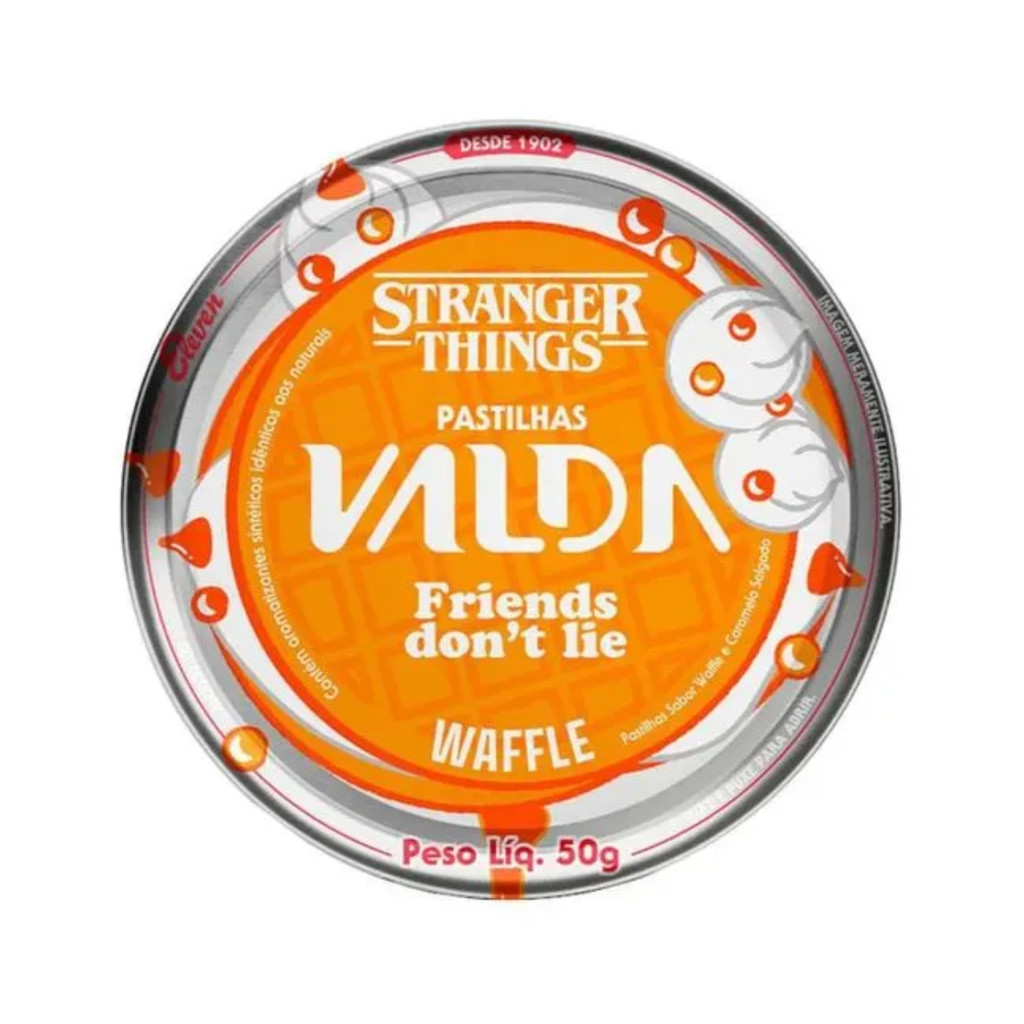 Pastilha Valda Stranger Things Sabor Waffle 50g