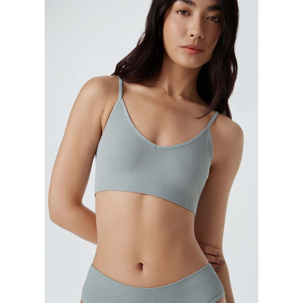 Top Básico Sem Costura Canelado em Oferta na Shopee