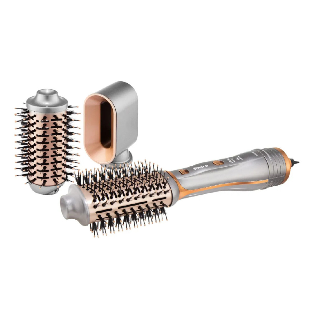 Escova Secadora Pes19sg 3 Acessórios 1300w Cor Prata-Philco