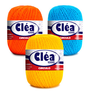 Linha Fio Clea 1000 metros Circulo - Para Croche - Trico - Bordado - Linha Cleia em Oferta na Shopee