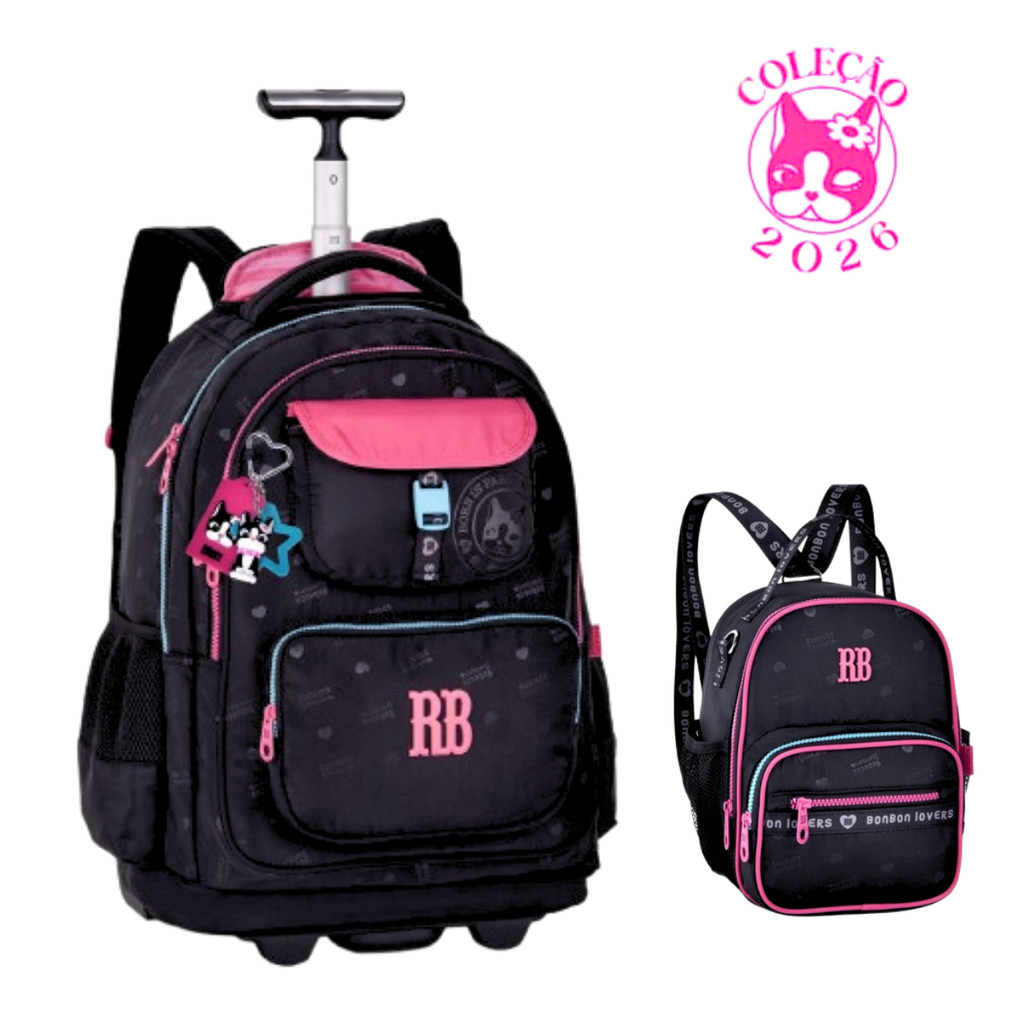 Kit Mochila de Rodinhas com Lancheira Rebecca Bonbon Urban Mix em Oferta na Shopee