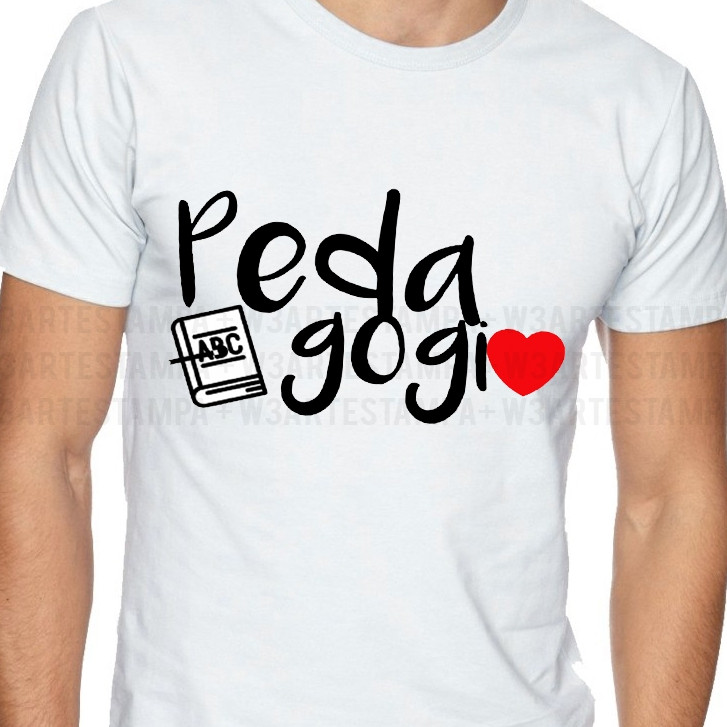 Camiseta Camisa t-shirt Pedagogia Camisa Profissão Pedagoga Ensino Aprendizagem Arte 2 Blusa Algodão Envio Imediato
