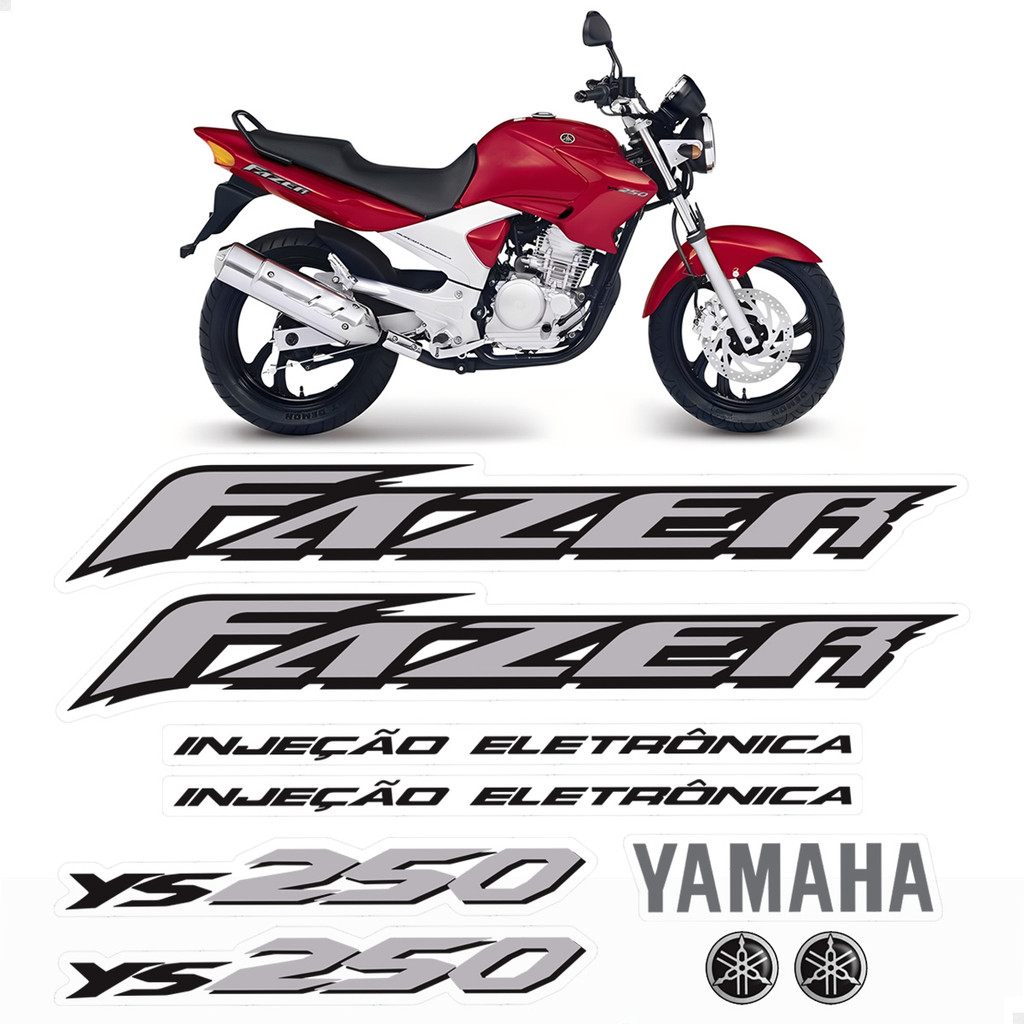 Adesivo Para Yamaha Fazer 250 YS 2006 Moto Vermelha ou Cinza