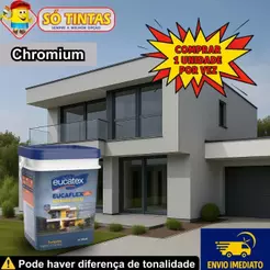 Borracha Líquida Eucaflex Eucatex Chromium 16L Impermeabilizante Telhado Laje Parede