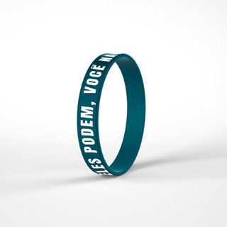 Pulseira De Silicone Verde Petróleo | Eles Podem, Você Não em Oferta na Shopee