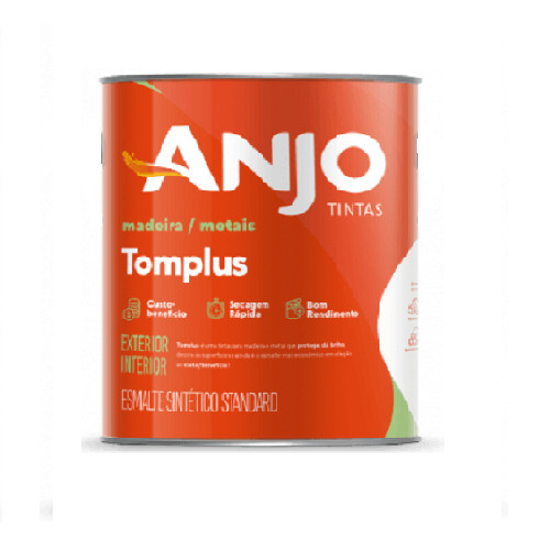 ESMALTE SINTÉTICO STANDARD 900ML CINZA ESCURO TOM PLUS ANJO