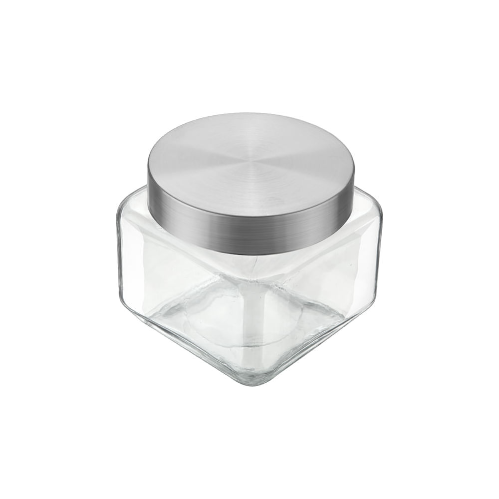 Detalhes do Kit com 3 Potes Quadrados Collection 800ml Inox Escovado Invicta