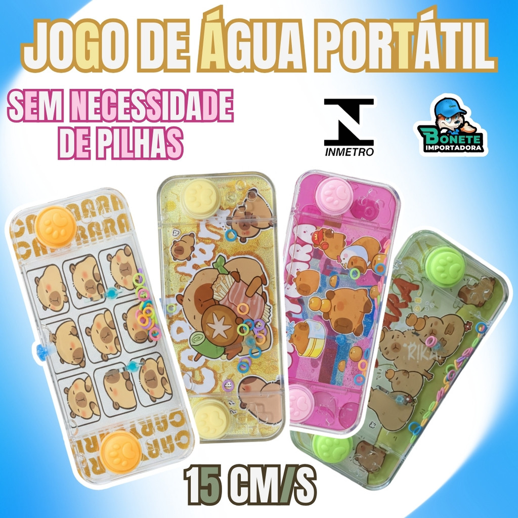 Jogo de Água Portátil Capivara 15cm – Brinquedo de Argolas Manual Infantil em Oferta na Shopee