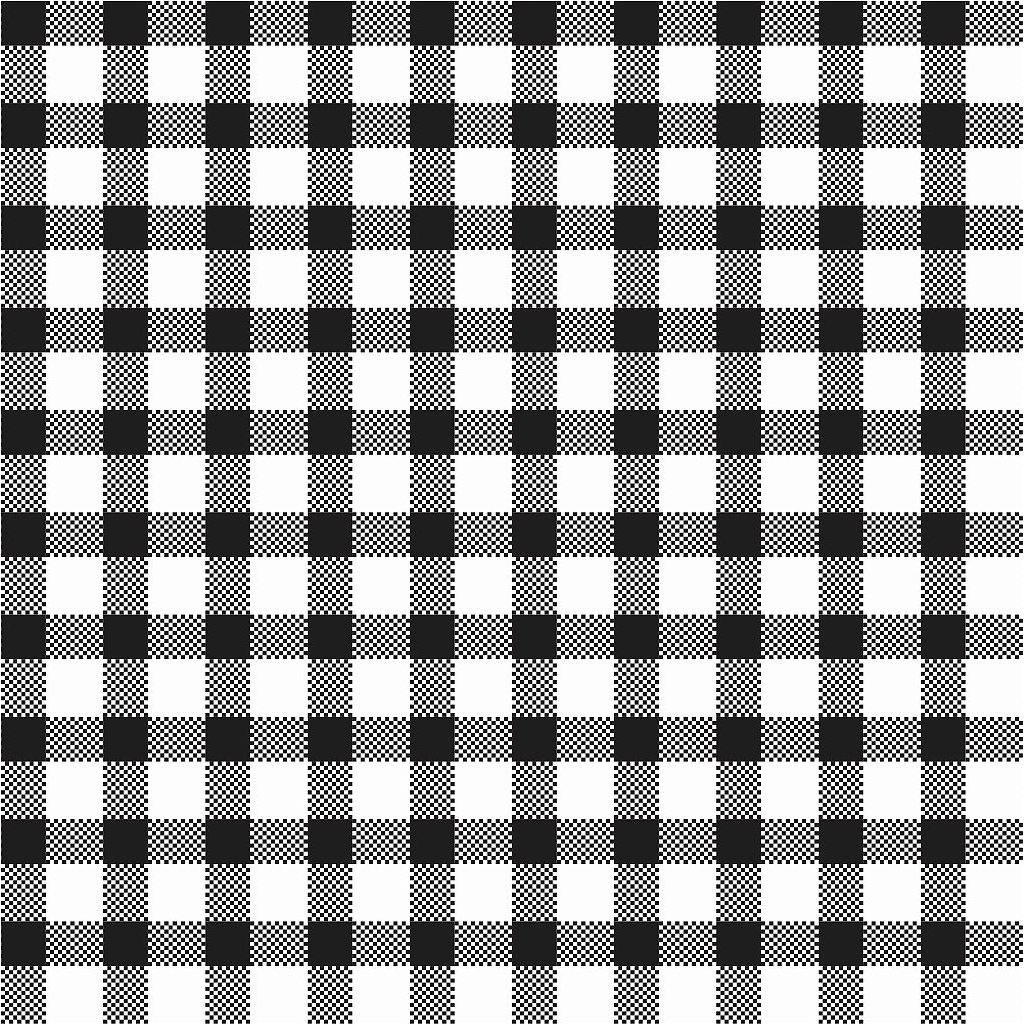 Tecido Tricoline Xadrez Preto com Branco (7 mm) - Peripan - 50 x 150 cm