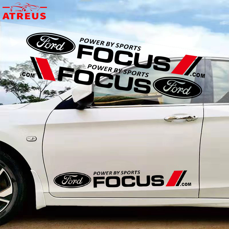 2Pçs Para Ford Focus Autocolantes Decoração Da Carroceria Adesivos Corporais Anti-Riscos Decoração Adesivo Carro