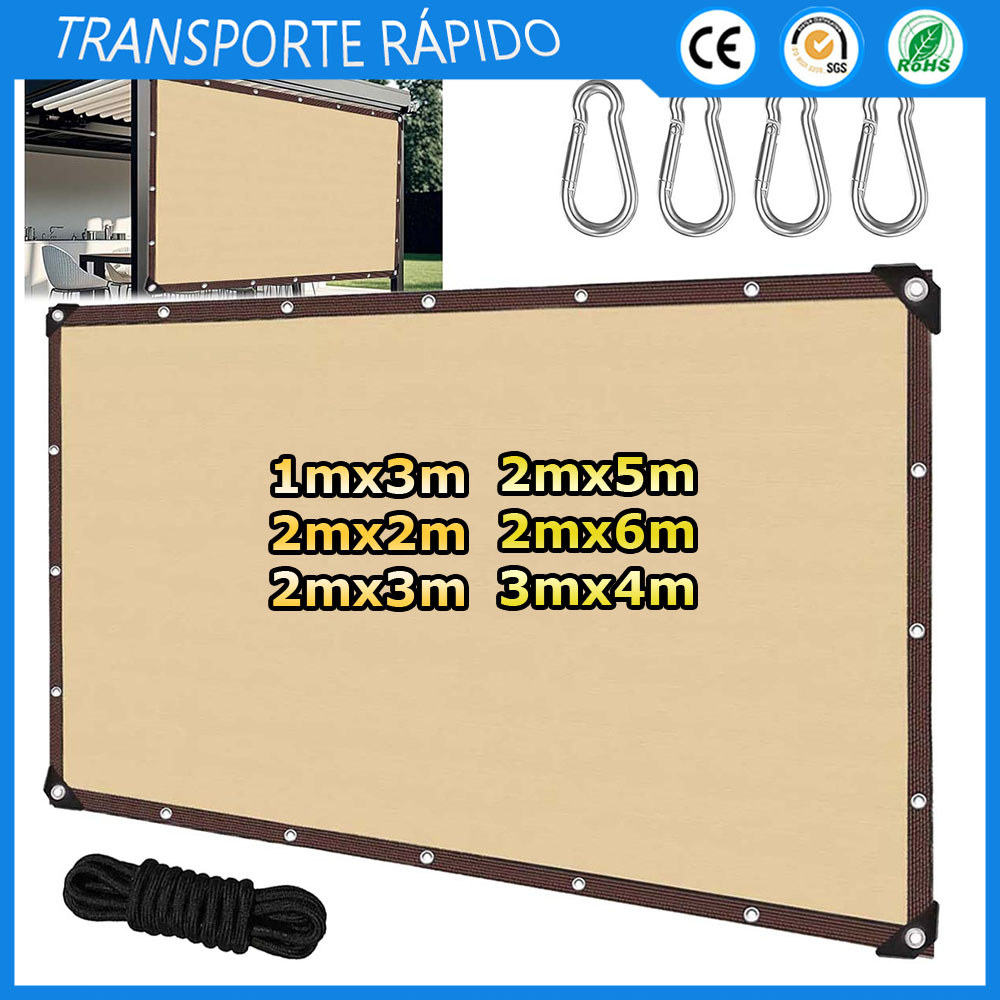 Bege Tela de sombreamento Tela de proteção solar Tela de sombreamento para exteriores Adequada para jardins (1-3)x(3-4)m em Oferta na Shopee