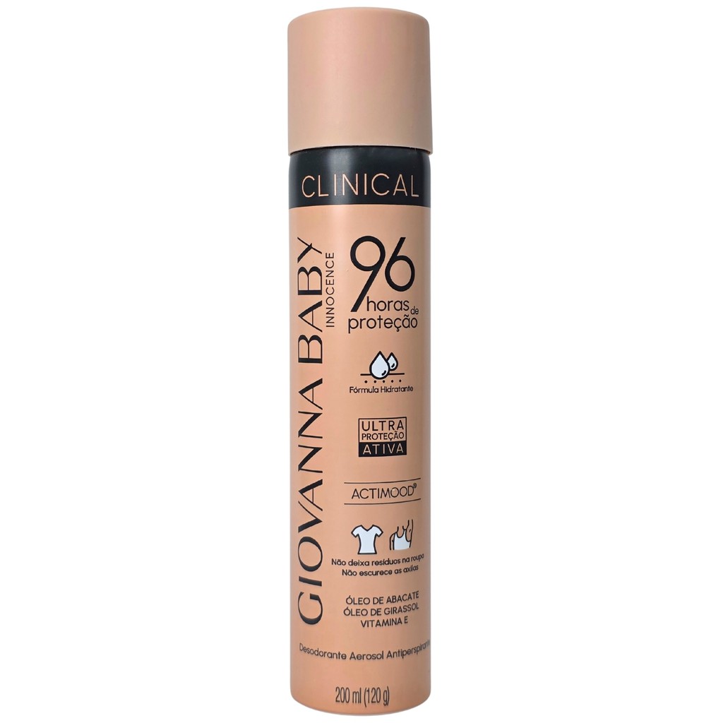 Desodorante Aerossol Innocence Clinical 96h Vegano Giovanna Baby 200ml / 120g