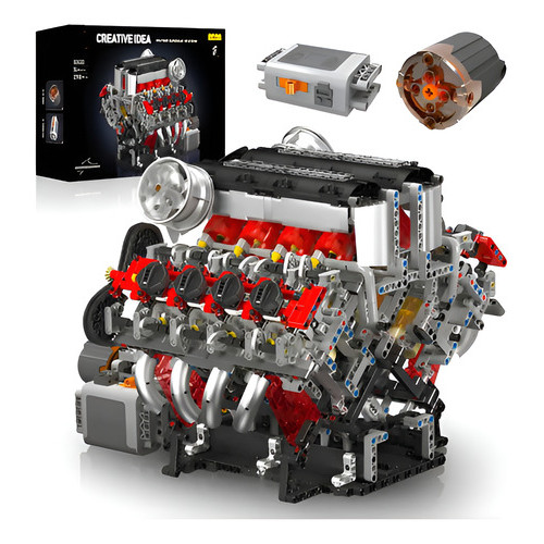 Motor V8 Ferrari 488 de Blocos – Mould King 2.718 Peças