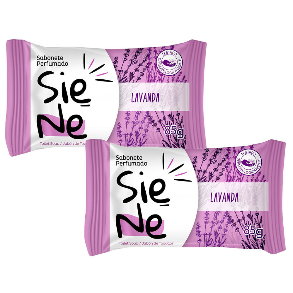 Kit 2 Sabonete Perfumado em Barra Siene Lavanda 85g