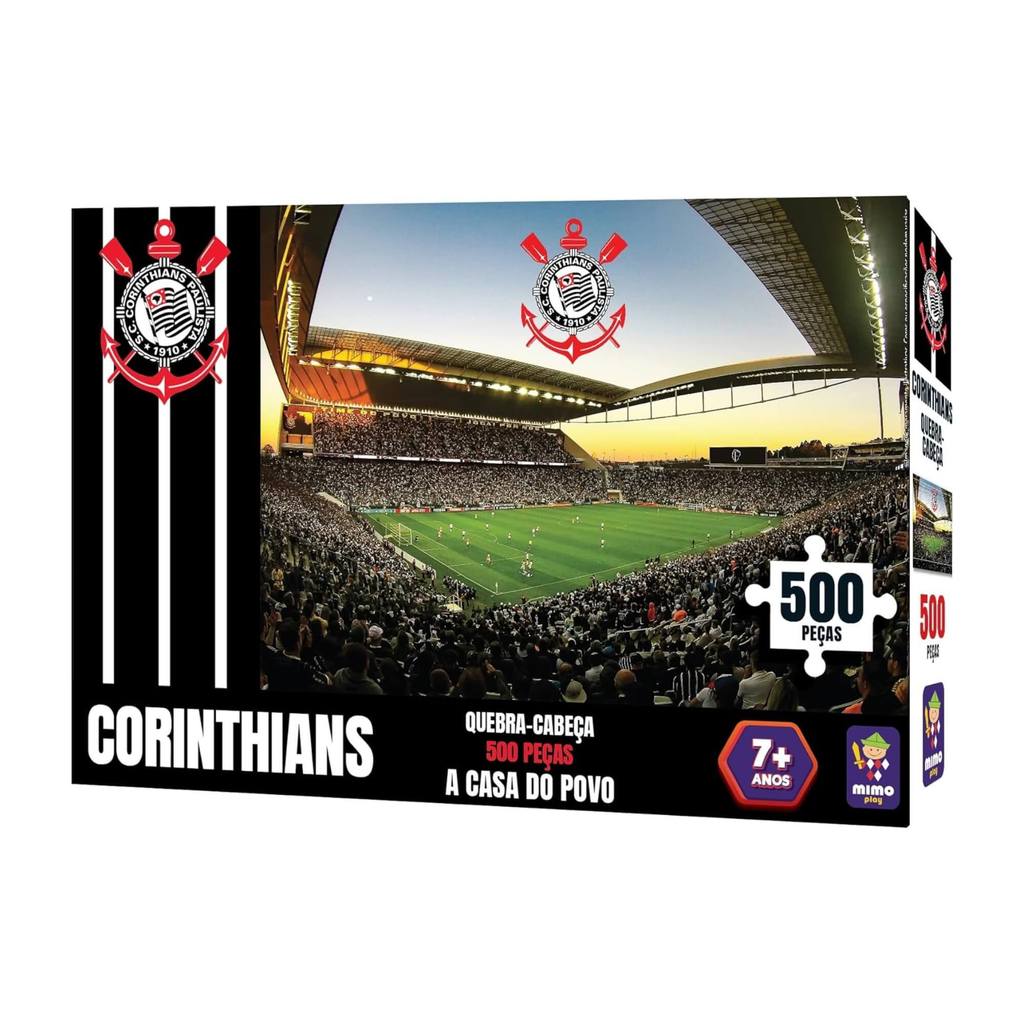 Quebra-Cabeça Arena Corinthians - A Casa do Povo 500 peças Mimo Toys - 2564 em Oferta na Shopee