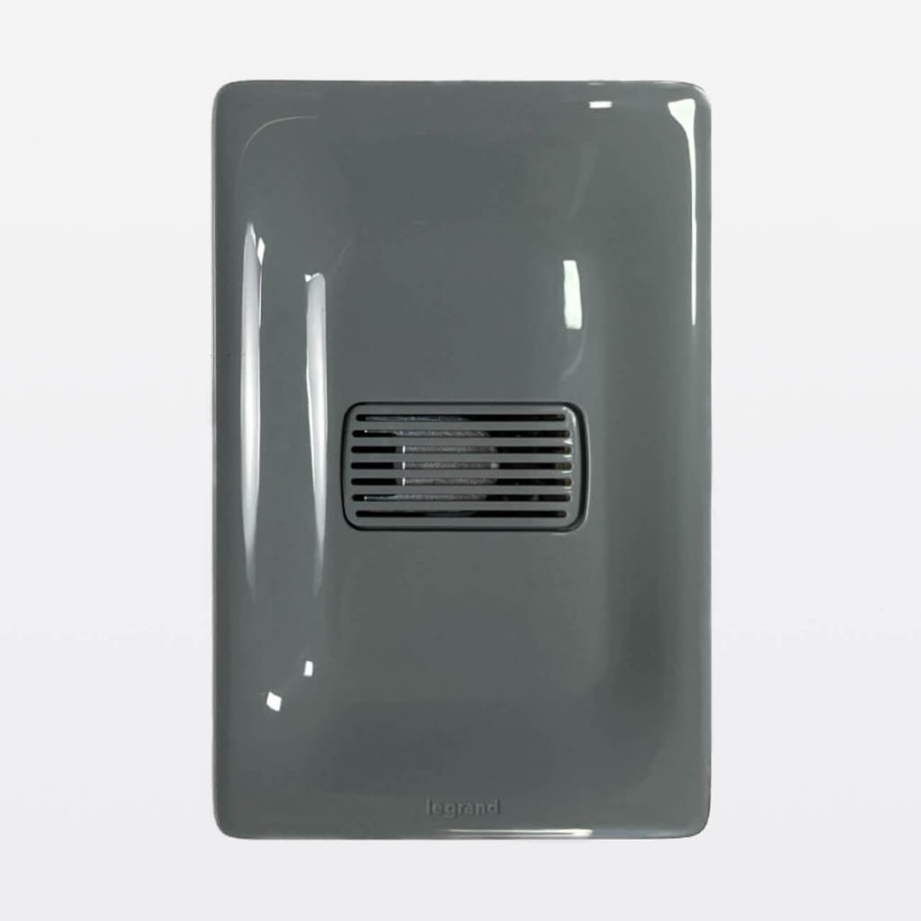 Conjunto 4x2 Placa 1 Posto + Campainha Cigarra 220v Cinza Zeffia Legrand 680132C