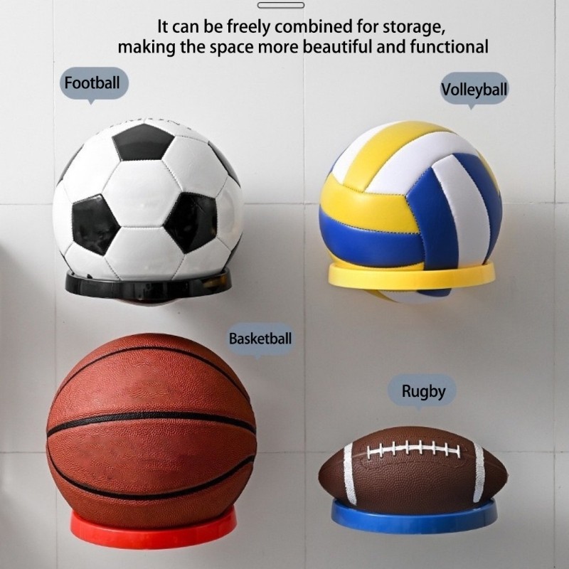 Li * Suporte Exibição Montado Parede, Design Economiza Espaço Para Basquete E Futebol D