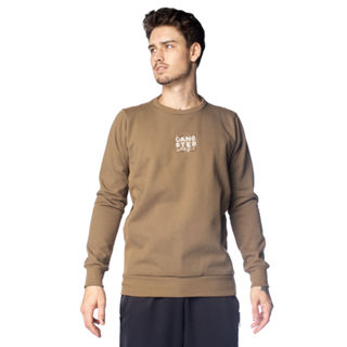 Moletom Masculino Gangster Estampa Lisa Costura Cáqui em Oferta na Shopee