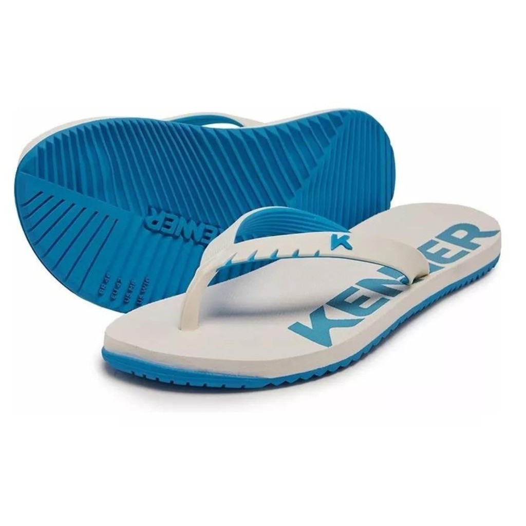 Detalhes do Chinelo Sandália Kenner Red Azul e Branco