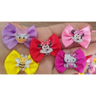 10 Laços Fêmea Botons Personagem Penteado Pet em Oferta na Shopee