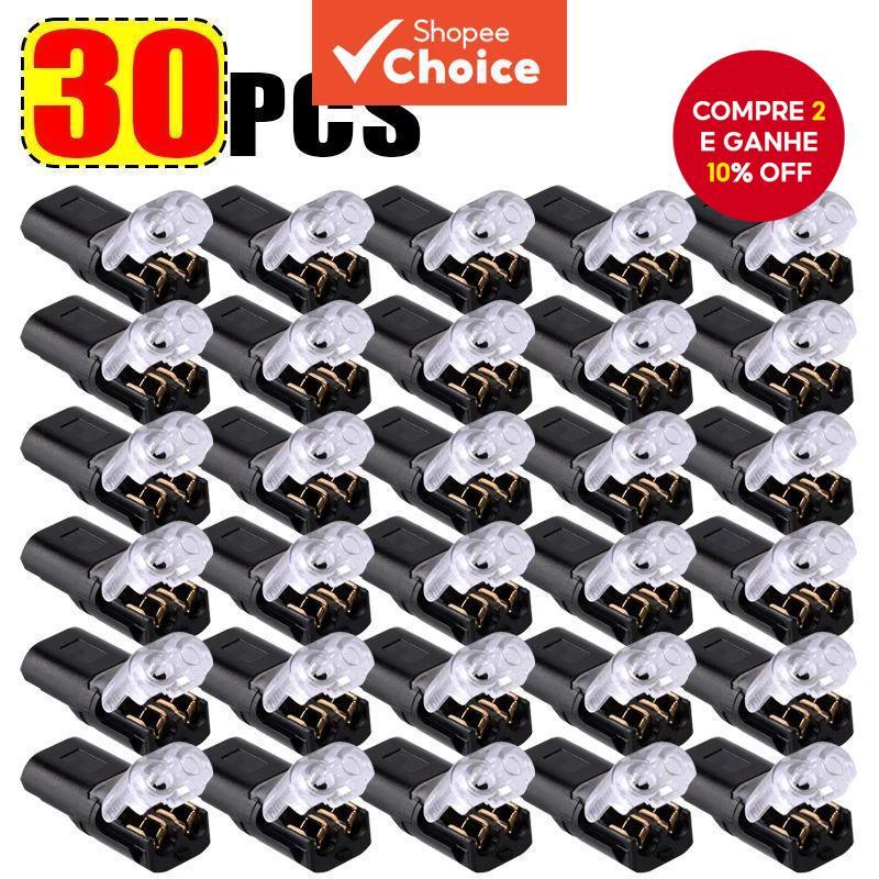 Conector de fio de 2 pinos, plugue de cabo, conectores de fio elétrico para carro, terminais de conexão tipo snap. em Oferta na Shopee