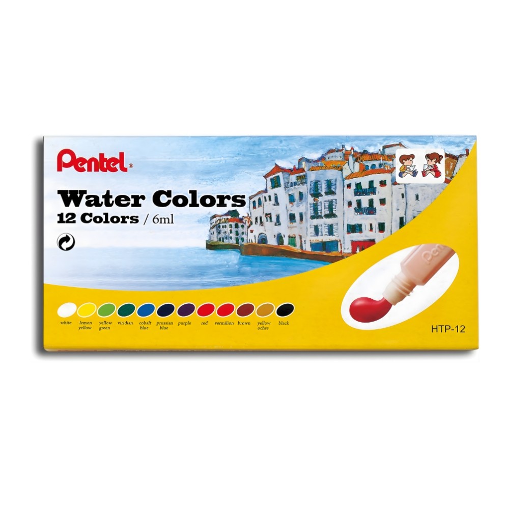 Aquarela Pentel Tinta Profissional à Base De Água 24 Cores HTP-24B em Oferta na Shopee