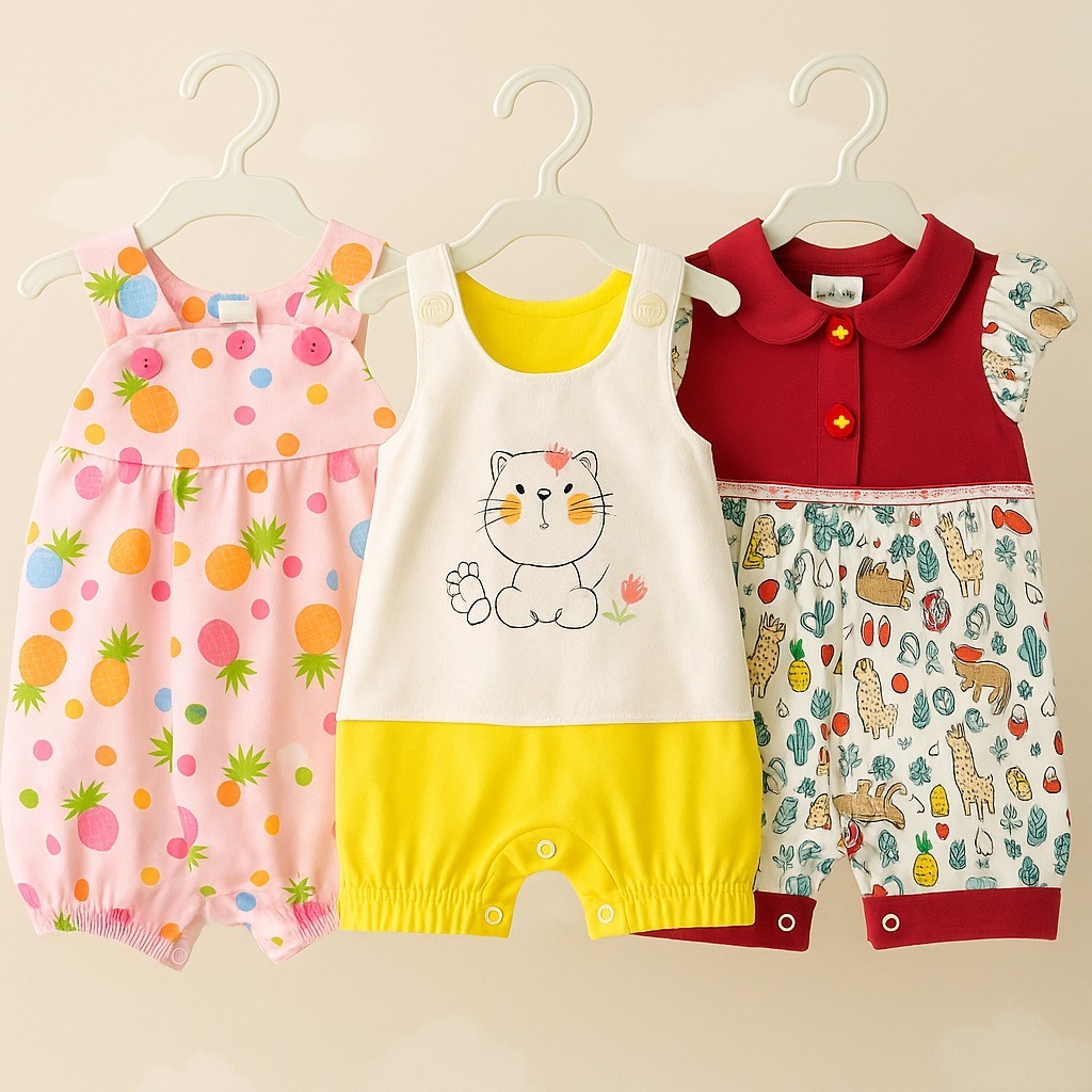 Kit macaquinho de bebê menina romper menina kit de 2 ou kit de 3