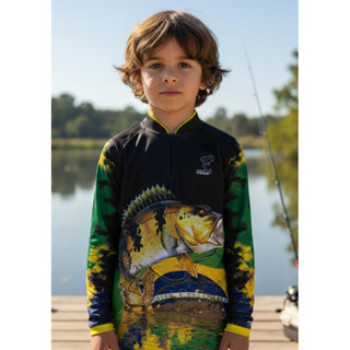 Camisa Pesca Infantil Dry Fit Proteção Uv50 Pescaria em Oferta na Shopee