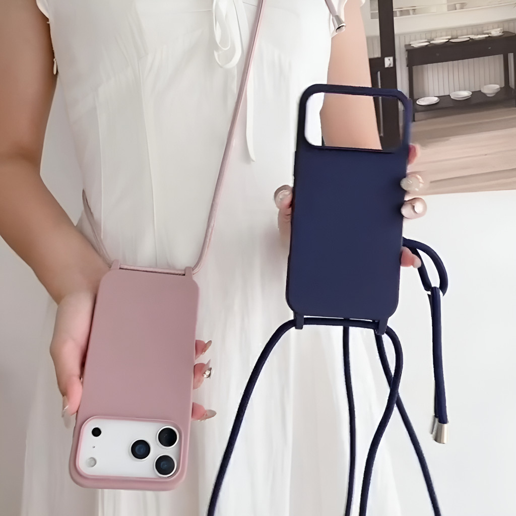 Capinha Case Com Alça Para iPhone 14/15 PLUS/16E 17 17AIR 17PRO 17PROMAX 12PROMAX em Oferta na Shopee