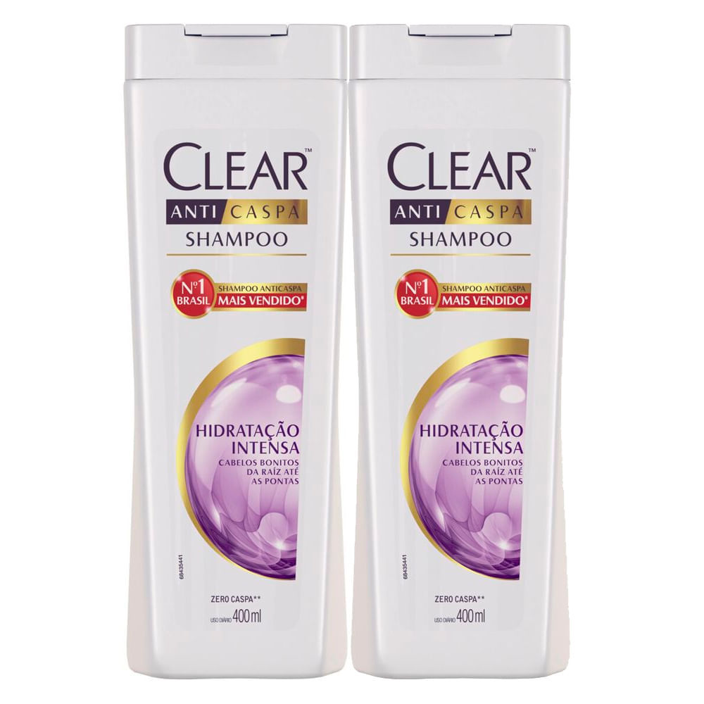 Kit 2 Shampoo Anticaspa Clear Women Hidratação Intensa 400 ml em Oferta na Shopee