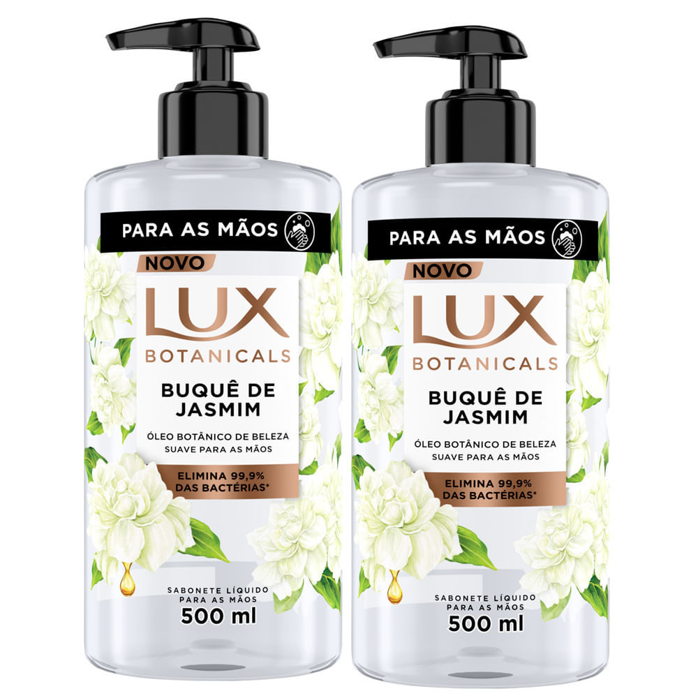 Kit 2 Sabonete Líquido Lux Botanicals para as Mãos Buquê de Jasmim 500ml em Oferta na Shopee
