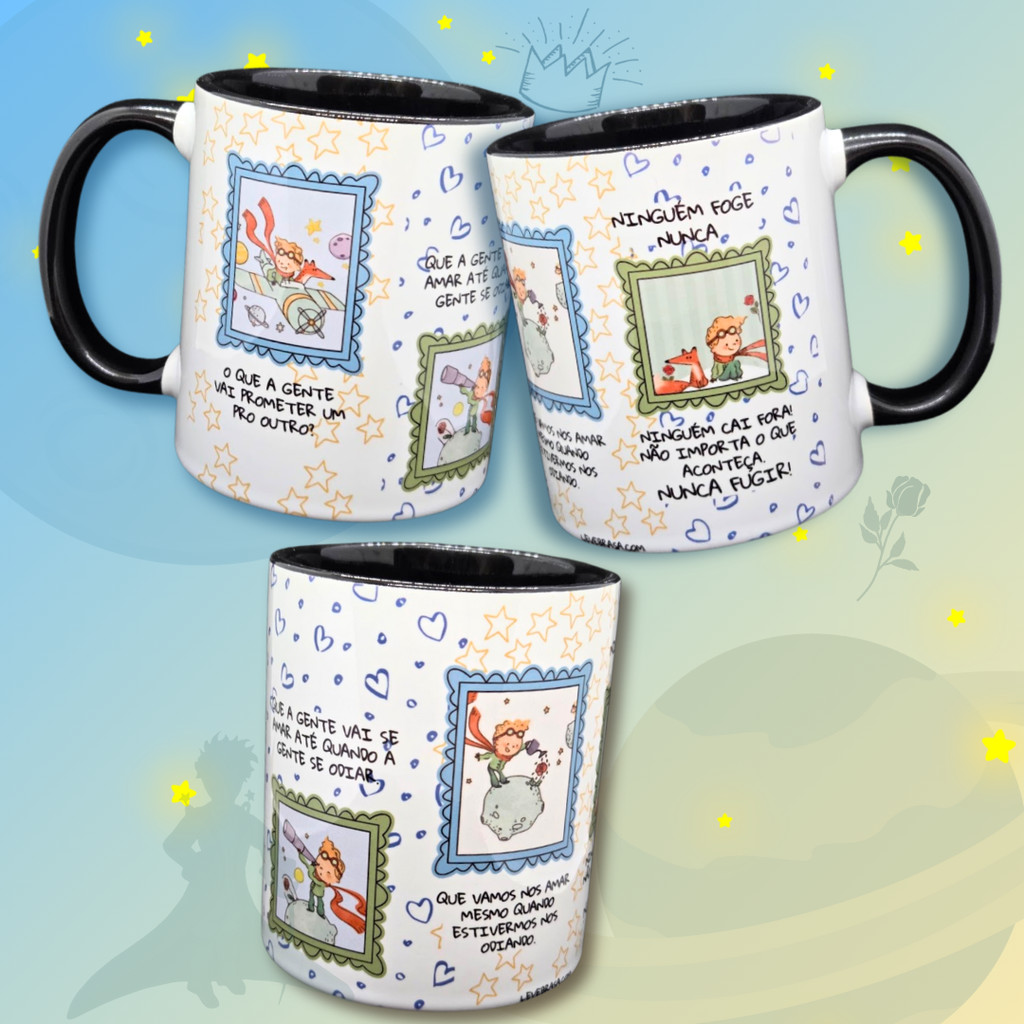 Caneca de Cerâmica Pequeno Príncipe - O que a gente vai prometer em Oferta na Shopee