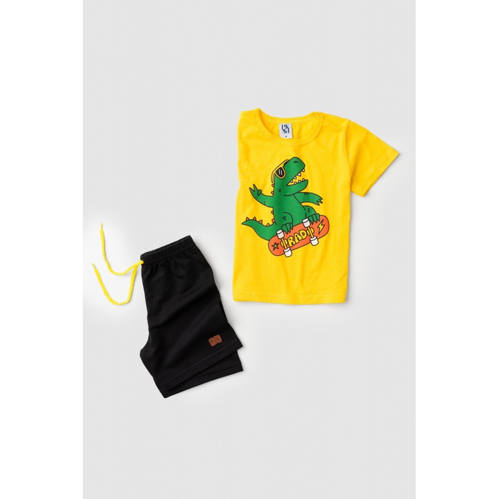 Conjunto Infantil Masculino Dino Skatista em Oferta na Shopee