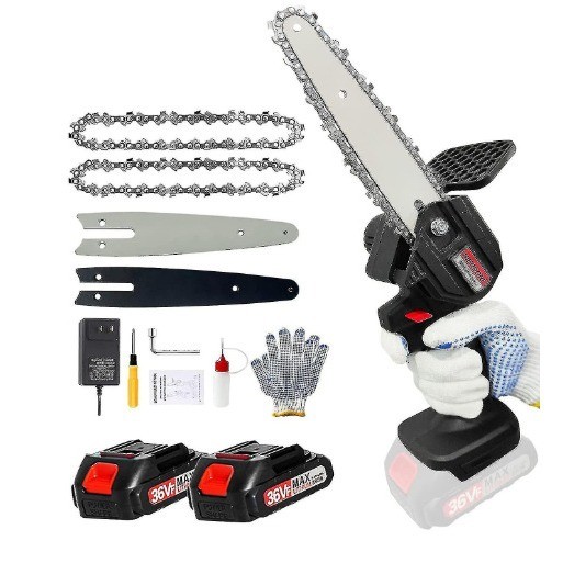 Mini Motosserra Elétrica de Lítio Portátil